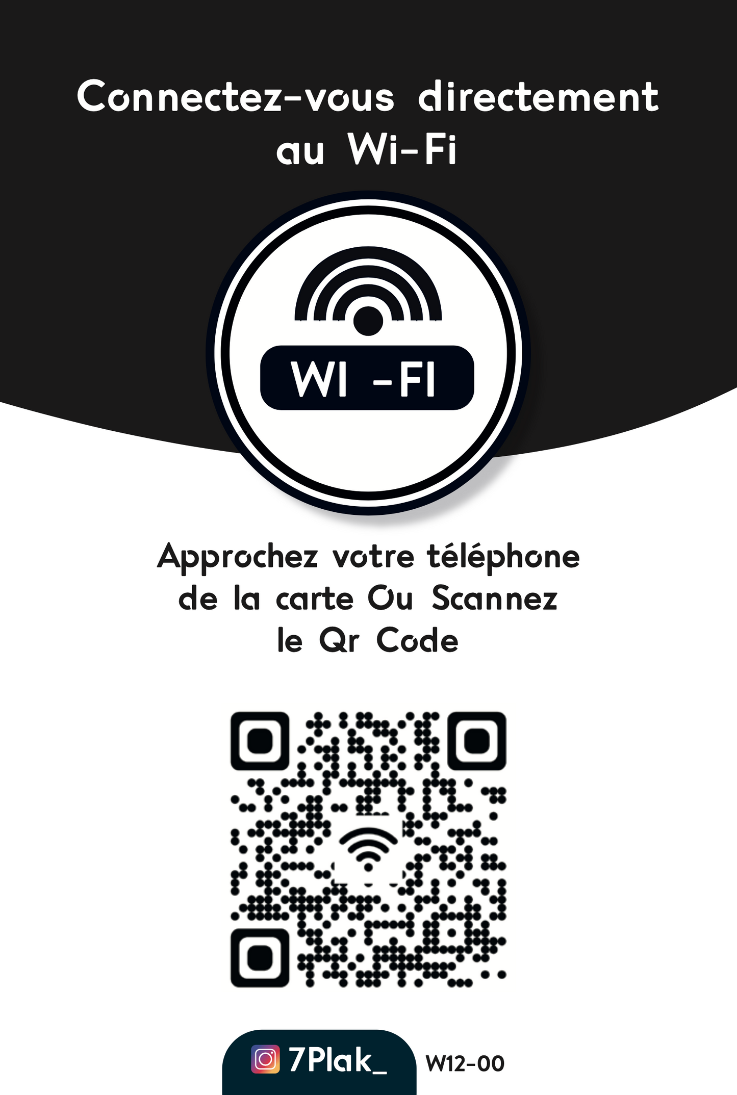 Pack Wifi (1 Plaque + 1 Carte + Vos statistiques + Qr Code)