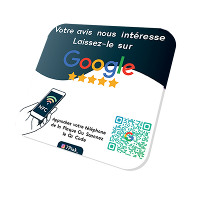 Pack Google (1 Plaque + 1 Carte + Vos statistiques + Qr Code)