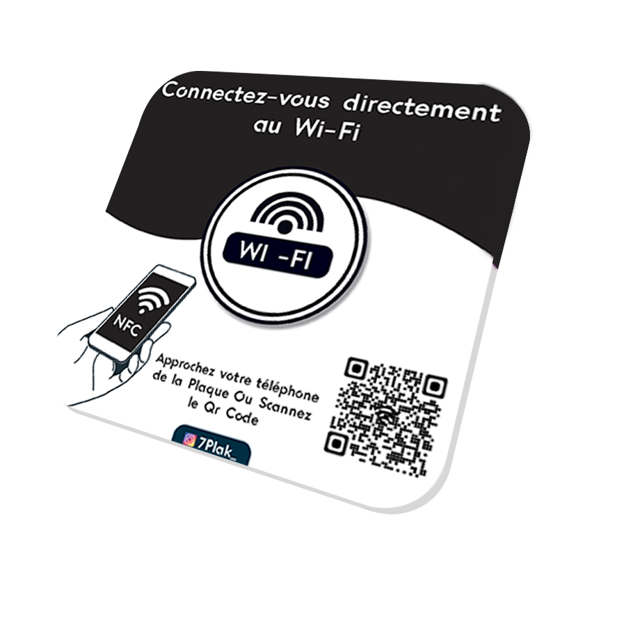 Pack Wifi (1 Plaque + 1 Carte + Vos statistiques + Qr Code)